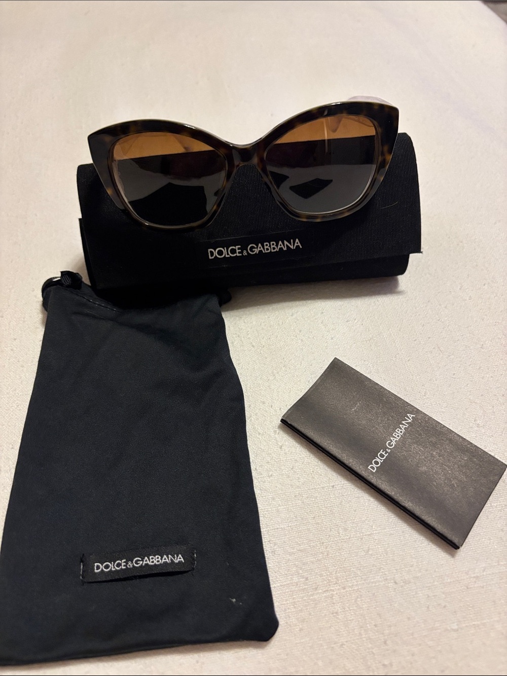 Dolce & Gabbana Tortoiseshell Cat Eye Polarized Sunglasses with Brown Lenses